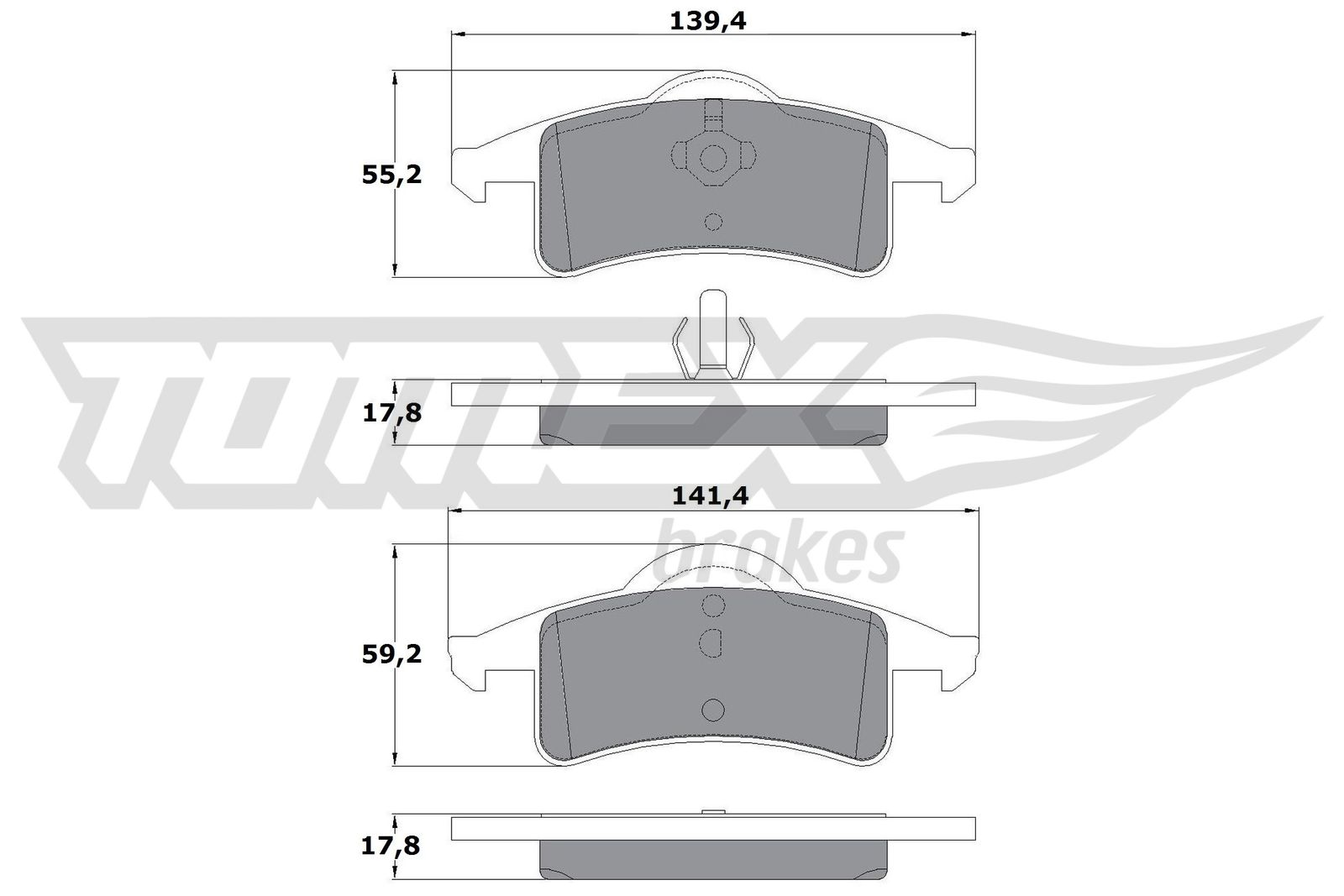 Sada brzdových platničiek kotúčovej brzdy TOMEX Brakes